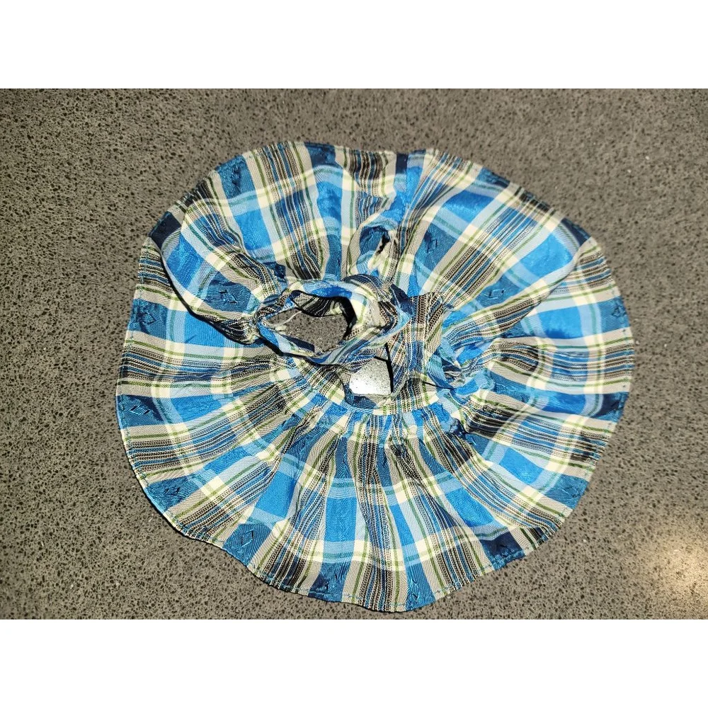 Vintage 1960s Blue Plaid Doll Dress 14” Kellogg Little Miss Kay